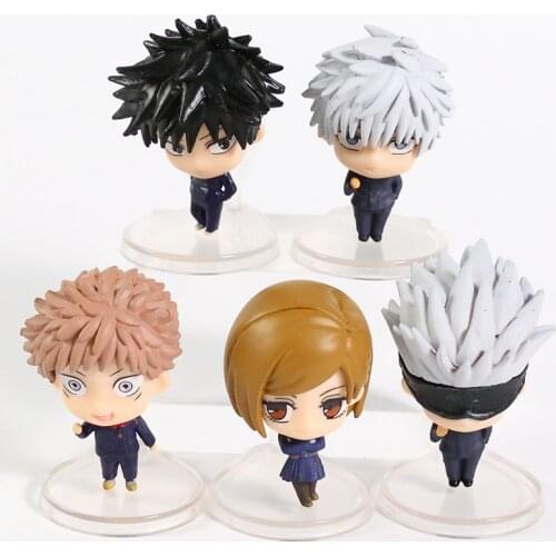 Jujutsu Kaisen Itadori Yuji Fushiguro Megumi Kugisaki Nobara Gojo Satoru Q Version PVC Figures Toys 5pcs/set 5CM