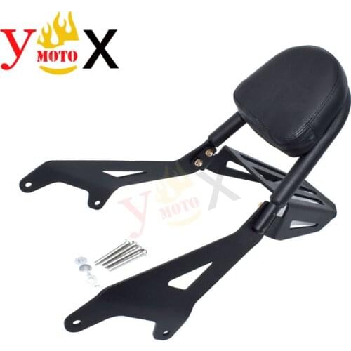 XVS 950 Backrest Rear Passenger Sissy Bar Bracket w/ Cushion Pad Luggage Rack Support For YAMAHA Bolt XVS950 XV950 2014-2019