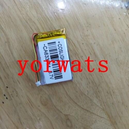 New Hot A Rechargeable Li-ion Cell 3.7V polymer lithium battery 6337643 three wire plug 1.25 navigator recorder navigator