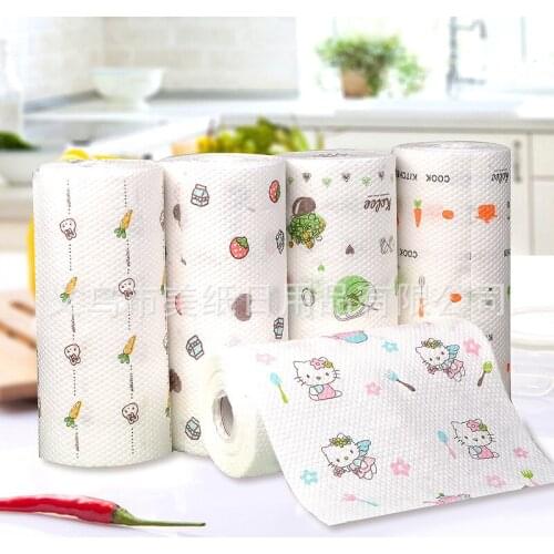 Kitchewn Oil Paper Super Water Oil Absorption Towels Kitchen Stove Cleaning Bowl Dish Washing Wipe Disponsable Mop Kitchen Tools
