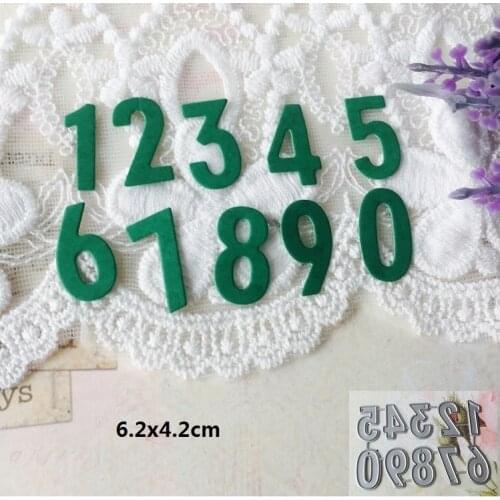 Metal Cutting Dies 0-9 Numbers Metal Dies Scrapbooking Craft Stamps die Cut Embossing Card Make Stencil Frame 2020