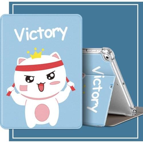 Fashion iPad Case For Apple iPad Mini 1 2 3 4 5 2019 Smart Case Cover Funda Tablet Cartoon Cute Silicone PU Leather Stand Coque