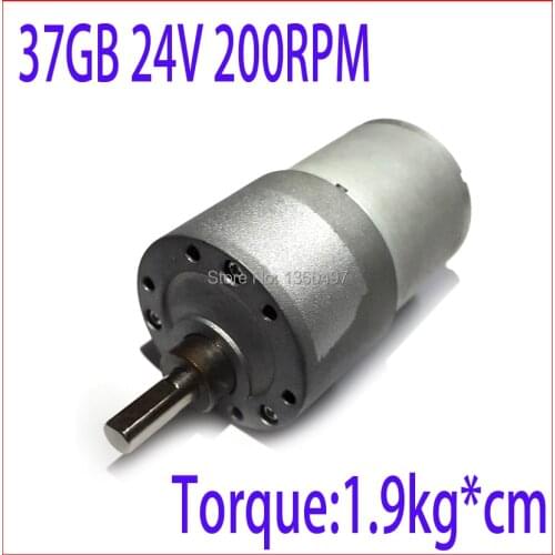 37MM 200RPM 37GB 24V High Torque Gear Box Powerful dc motor fan