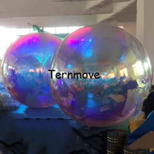 Inflatable mirror ball for hang, advertising ceiling hanging inflatable reflective balloon balls wedding Decoration