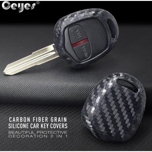 Ceyes Car Remote Key Stickers Shell Cover For Mitsubishi Pajero EX Lancer ASX Outlander Galant Car Styling Car Key Accessories