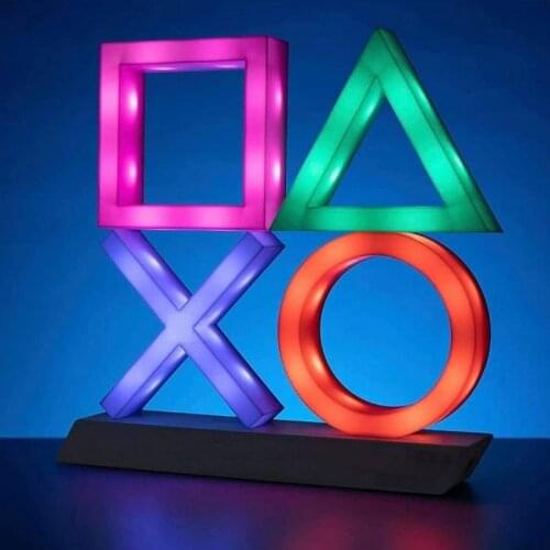 Vogliovoi Playstation Sign Voice Control Game Icon Light Acrylic Atmosphere Neon Club KTV Ornament Bar Decorative Lamp New Year