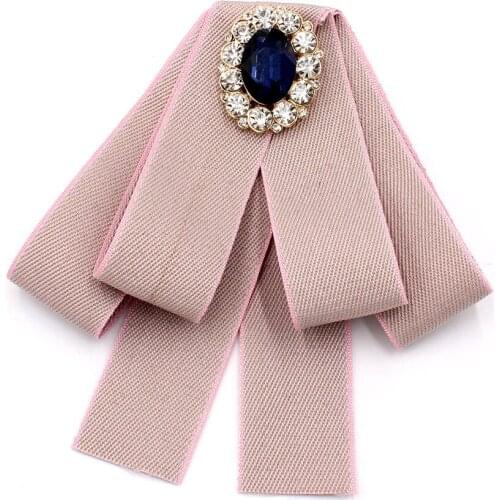 New College Style School Uniform Rhinestone Accessories Bow Tie Fashion Womens Mens Jewelry Gift Handmade Bowties