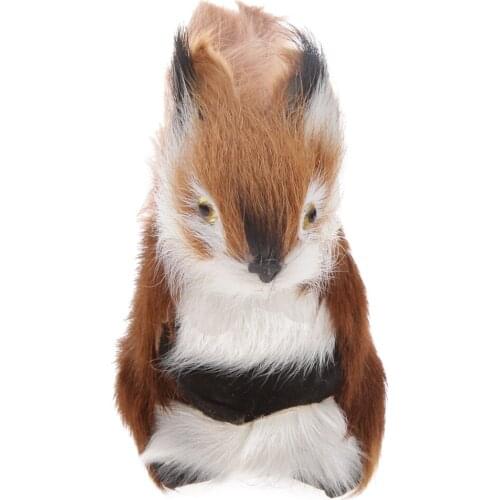 Impish Sitting Squirrel Plush Kid Toy Model Desk Decor Furnishing Article #3