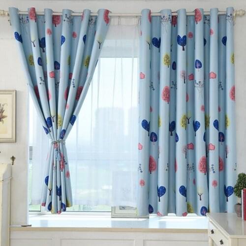Lovely Curtains For Kids Room Cartoon Tree Printed Curtains For Bedroom Kids Bedroom Curtains Window Living Room Decoration