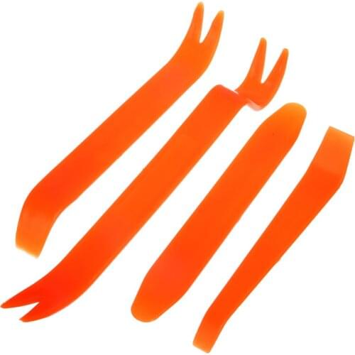 Professional 4pcs Automobile Radio Audio Door Clip Panel Trim Dash Auto Radio Removal Pry Tools Set Car Panel Removal Tool