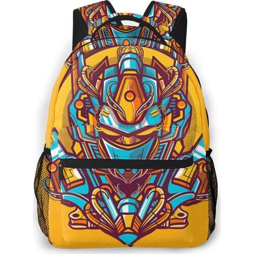 Robot Head Backpack for Girls Boys Travel RucksackBackpacks for Teenage school bag