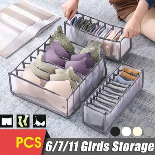 Foldable Underwear Drawer Organizers Dividers Closet Dresser Clothes Storage boxs dresser boxes For Bras Scarves Ties Socks
