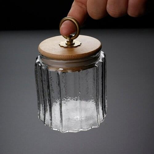 Tea Glass Jar Sealed Tea Storage Tank Household Container for Tea and Coffee Spice