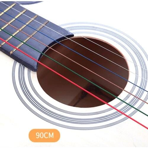 6Pcs/pack Acoustic Guitar Strings Rainbow Colorful Guitar Strings E-A for Acoustic Folk