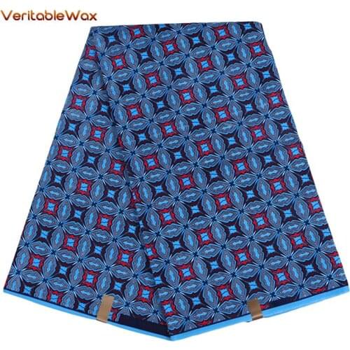 VeritableWax Africa Ankara Polyester Wax Prints christmas Fabric High Quality 6 Yards 2020 African Fabric For Party Dress FP6004