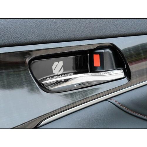 Car Interior Door Handle Ornament for Toyota Alphard Stainless Steel Accessories Car Styling 2pcs