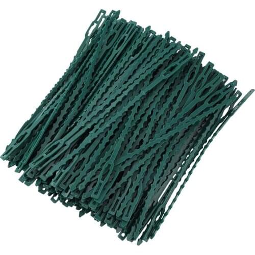 100 Pcs Adjustable Plastic Plants Binding Belt Plant Cable Ties Fruit Vegetable Climbing Support Buckles Garden Orchard Supplies