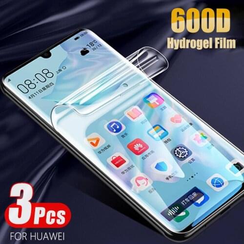 3PCS 600D Not Glass Hydrogel Film for Huawei Mate 30 20 Pro P40 Lite Soft Screen Protective Film for Hua wei P20 P30 Mate20 Pro