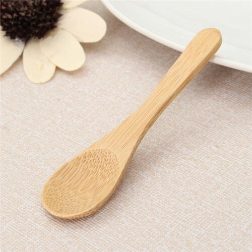 5Pcs/Lot 9.2*2.0cm New Delicate Kitchen Ushing Condiment Spoon Small Wooden Baby Honey Spoon