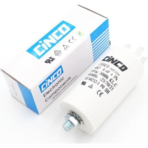 6MFD 250VAC CBB60 Motor Run Capacitors 4pin SH DB Polypropylene Film Ac 250V 220V Water Pump electrical Capasitor engine 6uf 6m
