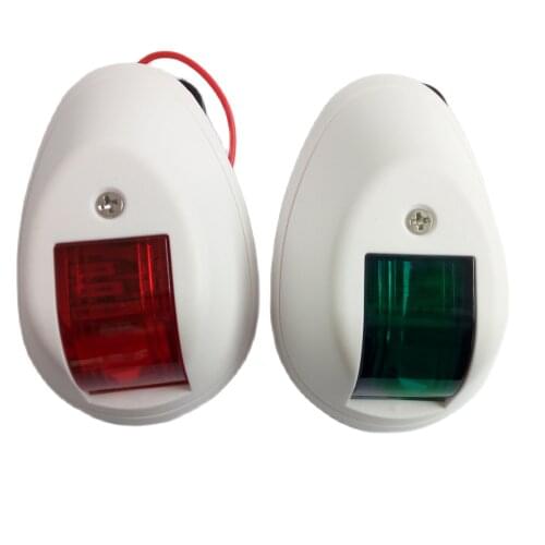 Sea Boat Yacht White Plastic Navigation Light 12V 5W Starboard Port Light One Pair
