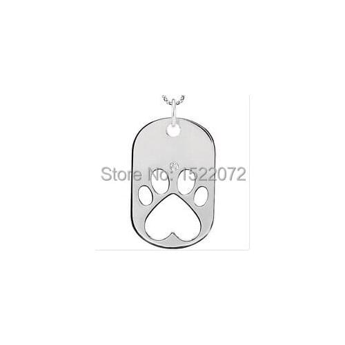 Custom Dog Tag Necklace Our Cause for Paws Dog Cat hot sales dog paw prints tag new dogtags pet tag FH890127
