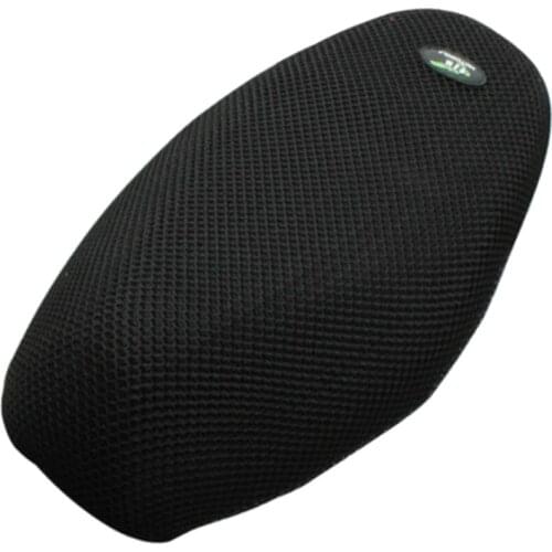 Black Motorcycle Motorbike Electric Bike Net Seat Cover Breathable Protector Cushion 45-50cm
