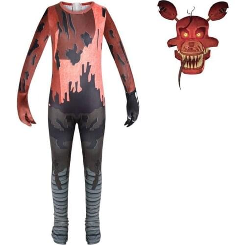 Children Horror Halloween Costumes Boys Game Bears Boys Creepy Midnight Harem Cosplay Clothing Kids Christmas Bobysuit for Boys