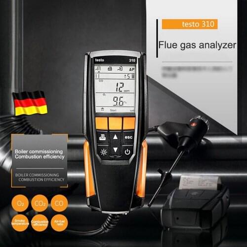 Original Testo 310 Gas Analyzer Measuring Range 0 To 4000 Ppm Flue Gas Combustion Analyzer O2 CO CO2 with Backlit Thermocouple