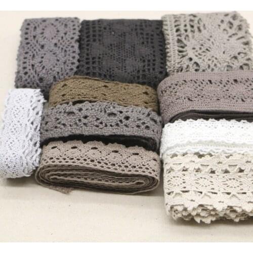20 yards gray series random delivery of cotton lace mixed color lace home accessories apparel DIY materials