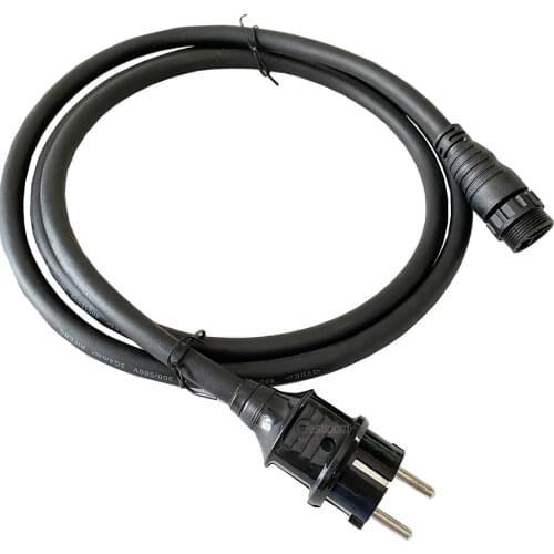 2M 3*4mm M25 AC Power Cable with EU Socket Type Fit for SG Series 800-1400W Micro Grid Tie Inverter