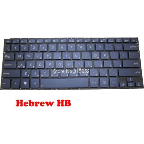 Laptop Keyboard For ASUS UX301 UX301L UX301LA Blue CZ Czech/Hebrew HB/TI Thailand/SL slovenian No backlight film 0KNB0-362AWB00