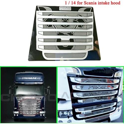 Metal V8 Air Intake Hood for 1/14 Tamiya RC Truck Car SCANIA R730 R470 R620 56323 Diy Parts