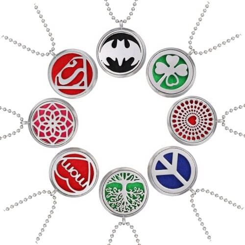 Fashion Hollow Life Tree Magnetic Aromatherapy Diffuser Perfume Locket Pendant Necklace Essential Oil Scent floating locket