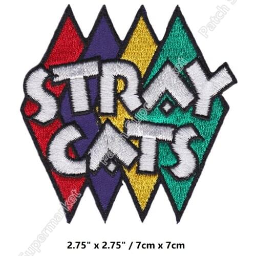 Cats Patch Badge retro rockabilly hot rod iron on greaser jacket vest MOTIF APPLIQUE Rock Punk Badge clothing