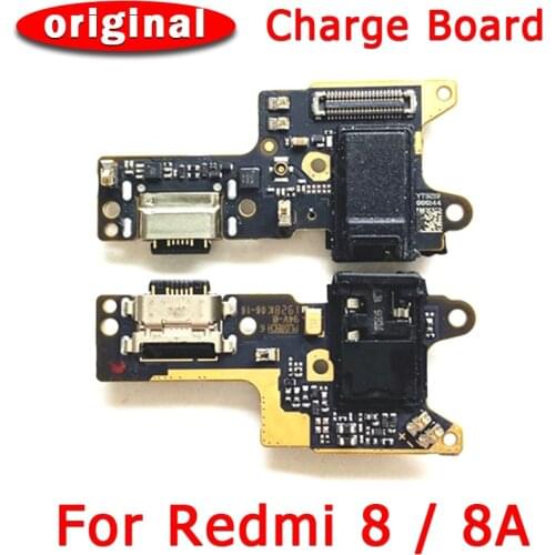 Original usb charge board for xiaomi redmi 8 8A pcb dock connector flex cable replacement spare parts charging port for redmi 8A