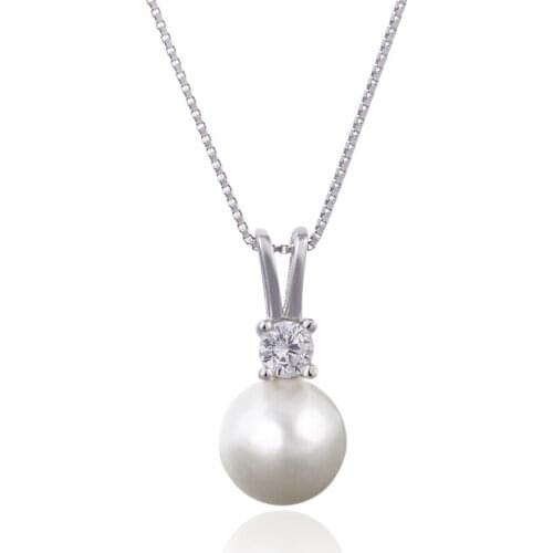Korean Hipster Net Red Pendant Accessories S925 Silver Natural Pearl Necklace Lady Collarbone Chain Silver 925 Jewelry Pendants