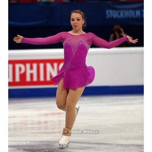 Girls Ice Skating Dresses Graceful New Brand Figure Skating Dresses For Competition DR4191