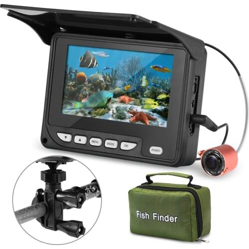 4.3 Inch Underwater Fishing Camera Fish Finder Waterproof Night Vision Ice Boat Fishing Camera 20M Cable with Carry Bag