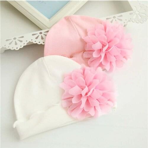 Baby Beanie Infant Newborn Baby Girls Infant Toddler Flower Hat Cotton Soft Hat Cute Baby Cap Fashion Cool Hat L0196