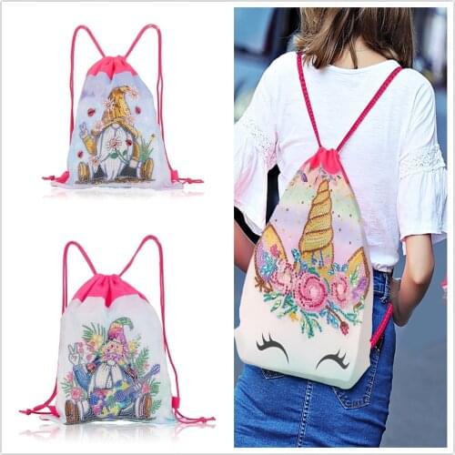 Diamond Painting Storage Bag Students Backpack Children School Bags Gift DIY Special Shape Diamond Painting Backpack Kit