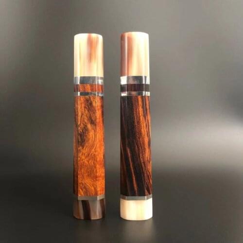 Japanese Octagonal Desert Ironwood Handle With White Buffalo Horn Chef Knife Kitchen Knives Gyuto Yanagiba Deba Knives Handles