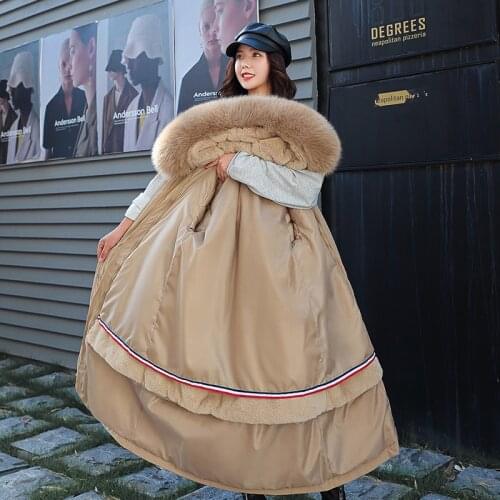 Plus size 4XL Women Thicken Parkas Fur Liner Hooded 2020 New Winter Coat Women Wadded Jacket Long Parkas Gilrs Jaqueta Feminina