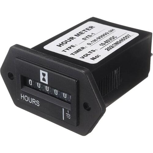1pc Car Hour Meter DC 10-80V Stationary Engine Gauge Marine Tractor Trucks Boats Mower Auto Determine Oil Change Intervals Parts