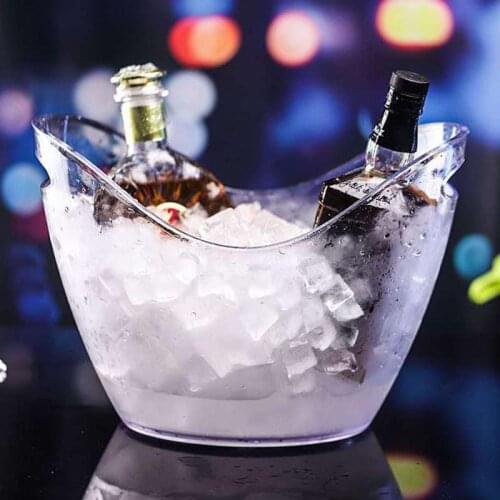 1pc Transparent Ice Cube Storage Bucket Beer Win Bucket Bar Ice Bucket Container Yuanbao Ice Red Wine Ice Ocean Bucket Beer