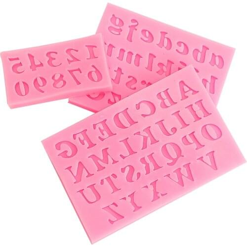 1pcs alphanumeric fondant silicone mold, chocolate baking fondant food silicone mold
