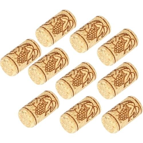 Gadgets Straight Wood Corks Bottle Plug 10Pcs/set Wine Stoppers Kitchen Accessories Bar Tools