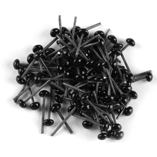 100Pcs Black Eyes Dolls Glass Eyes 3/5/7 mm Needle Felting Teddy Bears Plush Eyes Safety Eye Doll Puppet Toys Accessories