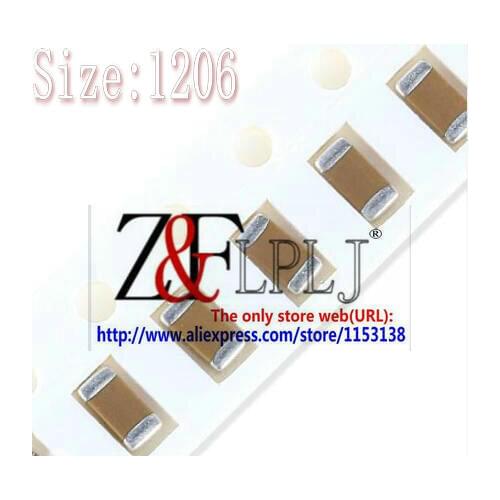 1206 X7R SMD ceramic capacitor :220pF 100V/ 330PF(331) 100V / 390PF 100V/ 470PF(471) 100V / 560pF 100V/ 680PF 100V / 820pF 100V