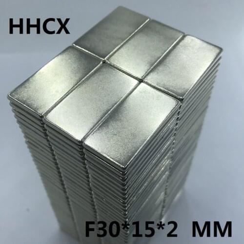 2 10 20 50pcs/lot Magnet 30*15*2 N38 Strong mm rectangular NdFeB Magnet 30x15x2 Neodymium Magnets